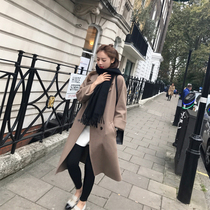 Meimeis Summer (autumn and winter return) mid-length lapel wool coat womens loose winter coat