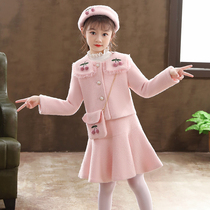 Girls Dress 2021 New Childrens Wear Womens Autumn Dress Childrens Autumn Winter Set Winter Winter Dress