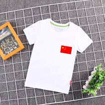 Kindergarten garden uniform pure white t Primary School students class uniform short sleeve round neck T-shirt teacher clothing long sleeve cotton