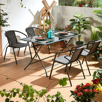 Outdoor Table And Chairs Patio Garden Casual Iron Art Five Pieces Of Terrace Coffee Hotel Combined Outdoor Minima Balcony