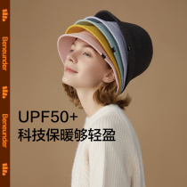 The official shop sun protection fishermans hat autumn and winter outdoor Joker warm face sun hat 2021 warm New
