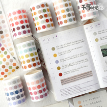 Na Cottage Handbill Shop Color Base Pure Color Polo Dot STICKERS Adhesive Tapes and Paper Point Posting