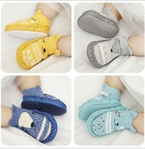 Spring and autumn toddler baby shoes Women 1 a 3 years old do not fall shoes 6-12 months non-slip soft bottom male baby conjoined shoes and socks