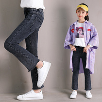 Children 12 outer wear 5 girls 7 flared velvet 10 single pants 3-9 years old ten 8 girls 4 children 6 denim autumn and winter pants