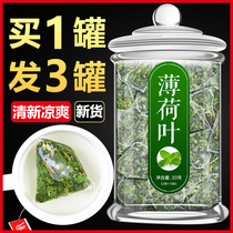Peppermint leaves soaked in water to drink fresh dried mint tea in bulk consumption make tea special cool herbal tea