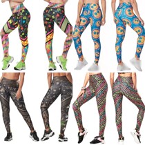 ZW Fitness Suit Dance Sports Tight Pants Trousers Long Pants New Elastic Speed Dry Women Pants Lady Speed Dry Boomer Fluorescent Color