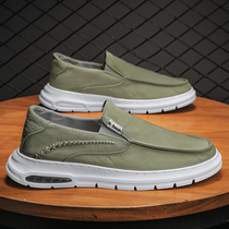 Old Beijing Cloth Shoes Mens Summer Breathable Thin-Style Slob Shoes Cloth Shoes One Foot Pedal Deodoro Casual Driving Air Cushion Laubo