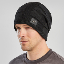 Black wool line cap men knit cap autumn winter heaps heaps heaps hat gush 100 hitch version running bald hat