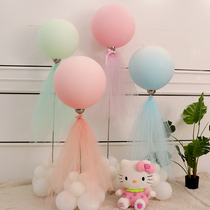 Macaron column balloon bracket column landing shape desktop wedding balloon table detachable transparent wedding