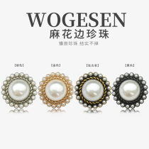 Round inlaid drill high-end metal pearls 100 hitch coat button sweaters windbladed sweater Hooded Women Buttons Accessories