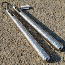 Baiwu Qibao-Titanium alloy handmade crater nunchaku combat nunchaku custom collection nunchaku rope