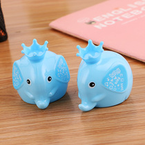 Student Stationery Cartoon Crown Elephant Roll Pen Knife Small Swagger Cute Little Elephant Double Hole Sharpened Pencil Sharpened Pencil Gouging