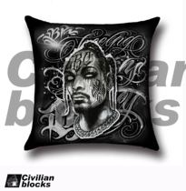  Hip-hop rap hardcore dog Master snoopdog West Coast Chicano flower body word Chican font printed pillow