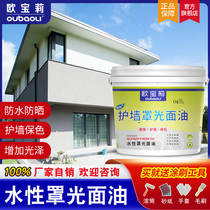 Water-based paint waterproof exterior wall transparent sun protection interior wall mask gloss agent overlay finish oil outdoor indoor varnish