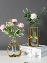 Minimalist modern simulation floral room dining room table tea table tea table light extravagant flowers with bottle dry flowers lovers Decorative Pendulum