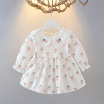 New Pint Bala Bala Flagship Store Baby Long Sleeve Pure Cotton One-piece Dress New Spring Summer Women Baby Thin Cotton Skirt