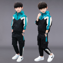 Childrens clothing boys autumn suit 2021 new big boy handsome boy Korean version of the spring and autumn section sports foreign style tide