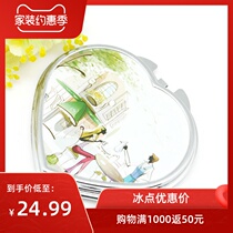 Thermal transfer metal makeup double-sided mirror makeup mirror Exquisite little lover Couples Day gift Personalized custom DIY