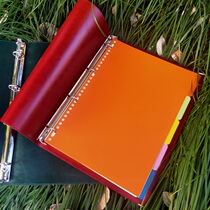 (80 sheets capacity extra size) 4 holes A4 detachable soft leather loose leaf sheet 5mm grid book 5r efficient notebook student Wrong Question book teacher preparation textbook blank large book