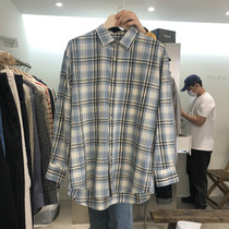 Dongdaemun Korean mens clothing 2020 Spring shirt Mens Korean version of the trend handsome student wild plaid shirt