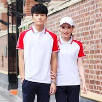 Summer class suit set Junior high school and high school students school uniform short-sleeved trousers pure cotton sportswear large size two-piece summer suit