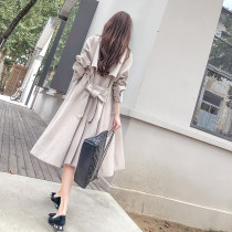 Early autumn windbreaker womens mid-length Korean autumn 2021 new high-end casual thin popular over-the-knee coat jacket