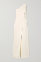 2021 HALSTON shoulder drop crepe ladies jumpsuit