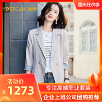 DEECAN extravagant professional blazer women 2020 new casual white-collar work overalls seven sleeves thin