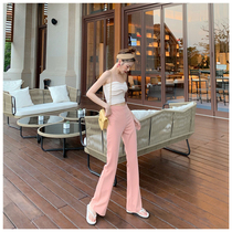 Casual pants women Summer thin thin pants chiffon pants 2020 new draped high waist micro Bell pants tide