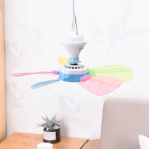 Five-leaf small ceiling fan dormitory large wind small electric fan Fan Fan ceiling plug-in student bed hanging mosquito net fan