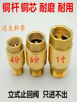 Bottom valve tap water 1 inch vertical check valve 6-point water pump one-way backstop water valve automatic return valve brass