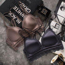 Underwear womens small breasts coalless without steel ring adjusting type without dent bra suit thin section sexy hollowed-out lace side bra