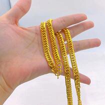 Zhou Dafu Huanmei Zhengzong Jin necklace 24K999 gold color tap 18K gold gold chain to send male god