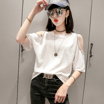 Europe and the United States tide brand 2022 spring and summer new women's fashion nail bead ice silk T-shirt short sleeve Joker shoulder jacket