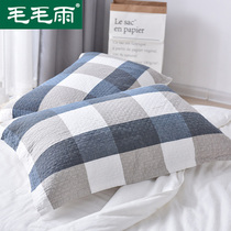 Drizzle cotton adult pillow towel a pair of cotton thick couple pillow towel European high-grade gauze pillow towel
