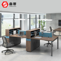 Staff desk Simple modern 2 4 6-person screen Staff four-person financial office desk and chair combination Double