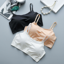 Black cotton-wrapped chest chest student sports chest pad short sling vest-style underpinning girl underwear