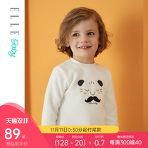 Elle baby childrens long-sleeved t-shirt bottoming shirt baby wild baby trend fashion sweater autumn and winter new