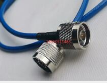 Soft silver-plated double-layer shielded wire N-JJ industrial grade blue RG142 radio frequency wire N-to-male double-shielded 50CM