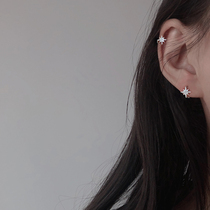 Shiny Starlight Earrings Mini Playable Body 925 Pure Silver Personality Earbone Ear Button Temperament Small Ear Ring Woman