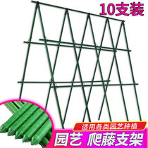 Vegetable shelf courtyard balcony outdoor climbing tree net-coated metal steel pipe grape plant support Rod Flower bracket