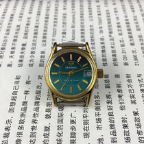 Tianjin watch factory production seagull brand Green waybill calendar Ms. manual mechanical diameter of 27mm sent strap