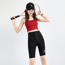 Summer anti-walking trousers wear thin high waist five-minute waist yoga sports Barbie pants large yards