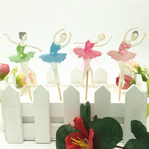 Birthday Cake card Card Decoration Small Insert Card Insert Card Inserts Dessert Terrace Dress Arrangement Ballet Dancer