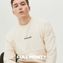 (2021 New) spring and autumn mens long sleeve loose round neck shoulder sleeve white sweater solid color mens top