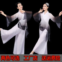 2021 New classical dance practice clothes female adult Chinese style gauze clothes elegant modern dance costume performance summer