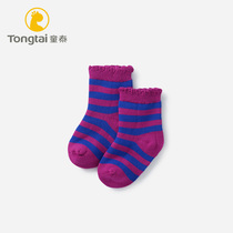 Tongtai baby socks Spring and Autumn pure cotton baby floor socks Childrens tube socks Girls  childrens socks Boys summer thin Q