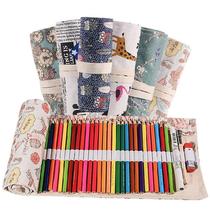 Storage bag roller shutter stationery box Anti-falling pencil case Color gift printing watercolor pen pen curtain roller pen bag large capacity