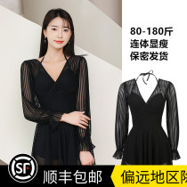 Conjoined swimsuit woman big code cover belly to get fat mm Sexy Bubble Hot Spring Swimsuit Moms Band Steel Toro