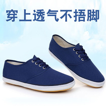 Food factory work shoes dust-free shoes workshop soft bottom canvas clean protective shoes spring and autumn cloth shoes protective labor shoes